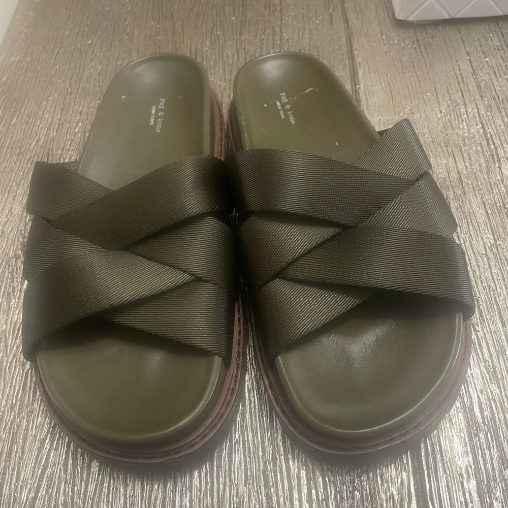 Rag & Bone Olive Green Sandals size 36